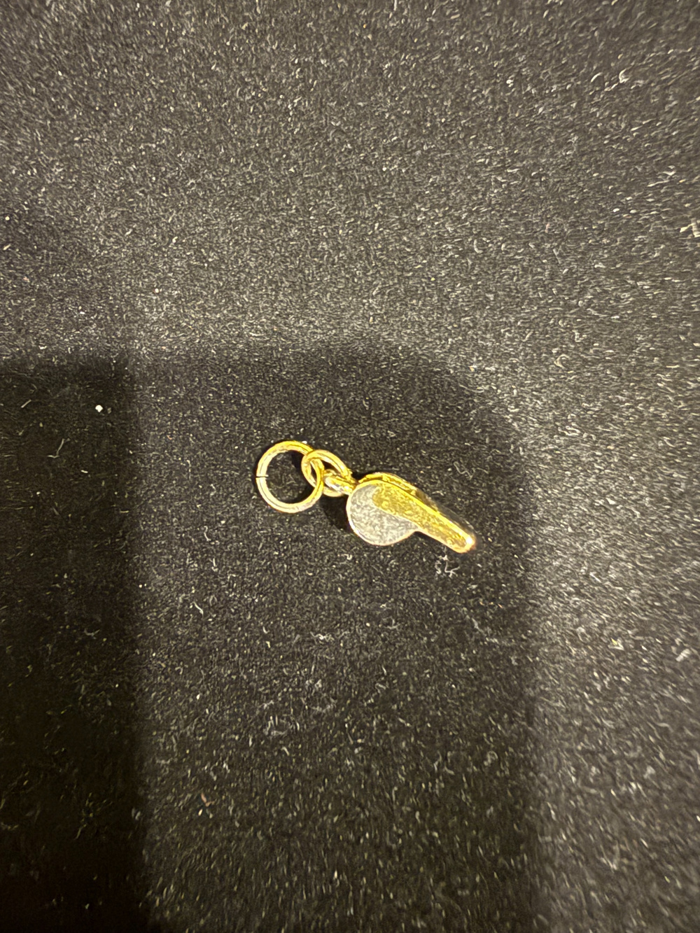 Gold Tone Mini Whistle Charm Pendant Accessory